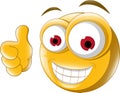 Thumb up emoticon for you design Royalty Free Stock Photo