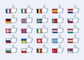 Thumb up Europe flags