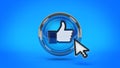 Thumb up, i like it glossy icon. 3d