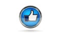 Thumb up, i like it glossy icon. 3d