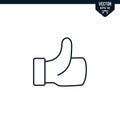 Thumb up icon collection in outlined or line art style