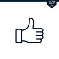 Thumb up icon collection in outlined or line art style