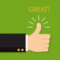 Thumb Up icon. Isolated on a background. Like symbol. Vec Royalty Free Stock Photo