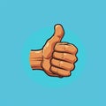 Thumb Up icon. Positive feedback, approval concept. Illustration. Generative AI Royalty Free Stock Photo