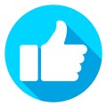 Thumb up icon. Vector like and love icon. Ready like and love button for website and mobile app.