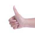 Thumb up isolated Royalty Free Stock Photo