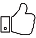 Thumb Up Isolated Vector Icon can be easily edit and modify Royalty Free Stock Photo