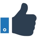 Thumb Up Isolated Vector Icon can be easily edit and modify Royalty Free Stock Photo