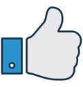 Thumb Up Isolated Vector Icon can be easily edit and modify Royalty Free Stock Photo