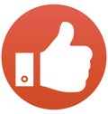 Thumb Up Isolated Vector Icon can be easily edit and modify Royalty Free Stock Photo