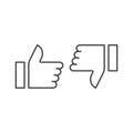 thumb up, like dislike icon vector Royalty Free Stock Photo