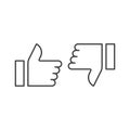 thumb up, like dislike icon vector Royalty Free Stock Photo