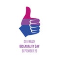 Celebrate Bisexuality Day vector