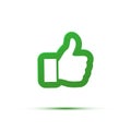 Thumb up like icon. Good, ok or follow symbol vector illustration. Positive social media logo of agreement and Royalty Free Stock Photo