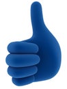 Thumb up like symbol blue