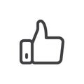 Thumb up line simple icon