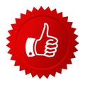 Thumb up red vector star