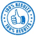 Thumb up results vector stamp Royalty Free Stock Photo