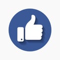 Thumb up symbol, finger up icon vector illustration Royalty Free Stock Photo