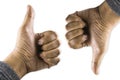 Thumb Up and Thumb Down Royalty Free Stock Photo