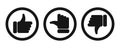 Thumb valuation icon. Vector social media button symbol set. Like and dislike Royalty Free Stock Photo