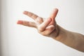 Thumb victory hand symbol Royalty Free Stock Photo