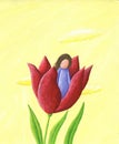 Thumbelina - girl in the flower