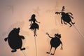 Thumbelina storytelling, shadow puppets