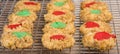 Thumbprint cookies fresh the oven on cooling rack