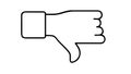 Thumbs Down Dislike Negative Feedback Social Media Vector, vector design Generative AI Royalty Free Stock Photo