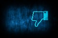 Thumbs down icon abstract blue background illustration digital texture design concept Royalty Free Stock Photo