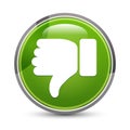 Thumbs down icon elegant green round button vector illustration Royalty Free Stock Photo