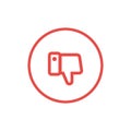 Thumbs down icon, unlike symbol. Simple, flat design, Solid icons style for business, social media, web and mobile app