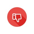 Thumbs down icon, unlike symbol. Simple, flat design, Solid icons style for business, social media, web and mobile app