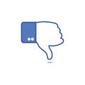 Thumbs down. Like and dislike icons for social network. Hand gesture. Vector illustration