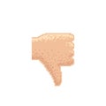 Thumbs Down Logo Icon in Pixel Art Royalty Free Stock Photo