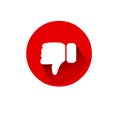 Thumbs down vector logo icon