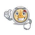 Thumbs up cartoon buchimgae on a in plate Royalty Free Stock Photo