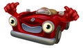 Thumbs up cartoon car