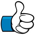 Thumbs Up Cartoon Social Network Icon