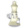 Thumbs up chess king on a the mascot
