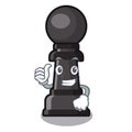 Thumbs up chess pawn toy the shape mascot