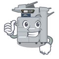 Thumbs up copier machine isolated in the cartoon