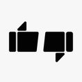 Thumbs up design likes and dislikes icon design