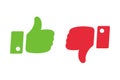 Thumbs up and down flat icons. Thumbs up collection, hands icon, like icons Royalty Free Stock Photo