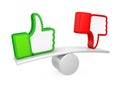 Thumbs Up and Down Icon Isolated