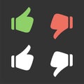 Thumbs up, Thumbs Down, Like and Dislike Logo Template Illustration Design. Vector EPS 10 Royalty Free Stock Photo