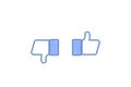 Thumbs up and down. Social vector sign or icon. Vector