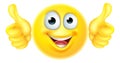 Thumbs up emoticon emoji Royalty Free Stock Photo