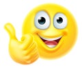 Thumbs Up Emoticon Emoji Face Cartoon Icon Royalty Free Stock Photo